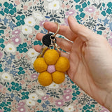 Felt Flower Keychain - Various