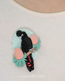 BLACK COCKATOO BROOCH