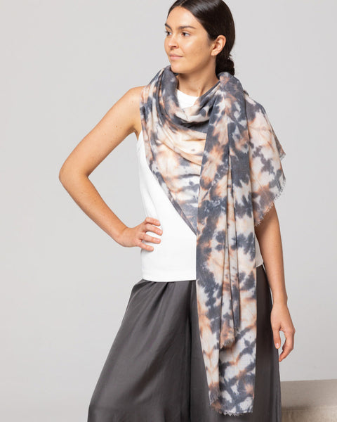 Artisan Scarf - Almond/Charcoal