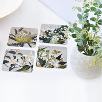 The White Collection Drink Coasters - Set of 8