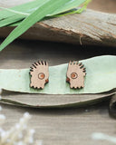Wooden Stud Earrings - Cockatoo