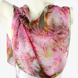 Pink Gum Blossom silk scarf