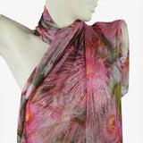 Pink Gum Blossom silk scarf
