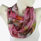Pink Gum Blossom silk scarf