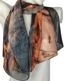Burnt Gum silk scarf