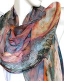 Colours of the Eucalyptus silk scarf