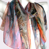 Colours of the Eucalyptus silk scarf