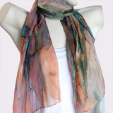 Colours of the Eucalyptus silk scarf