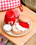 Felt Strawberry Jam and Scones Set