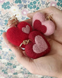 Felt Heart Keychain - Various