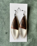 Drop Wood & Resin Earrings