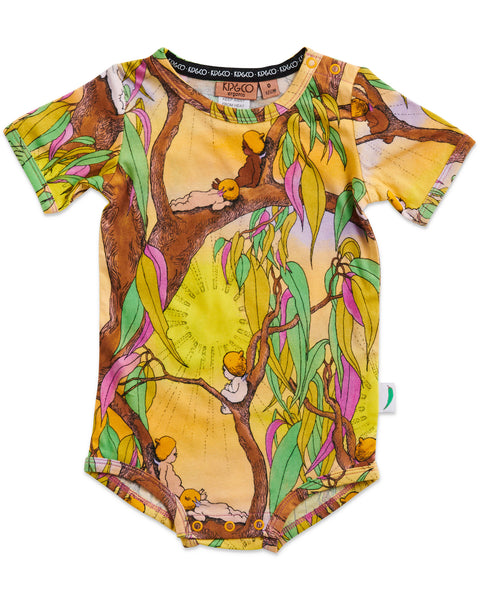 May Gibbs Organic Romper - Sunrise Delight