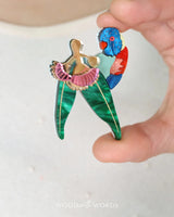 Eucalyptus Rainbow Lorikeet Brooch