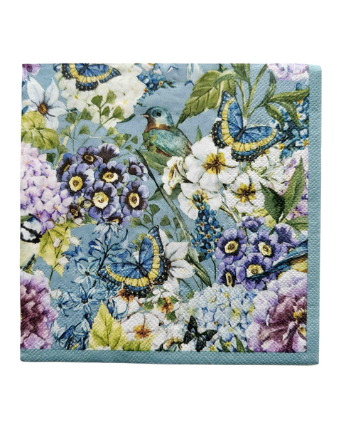 Heidi Flower Napkins Blue