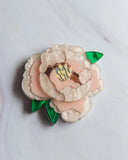 Peony Brooch - Annabelle