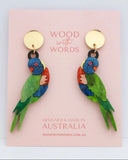 Rainbow Lorikeet Dangle Earrings