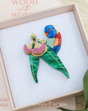 Eucalyptus Rainbow Lorikeet Brooch