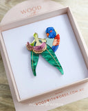 Eucalyptus Rainbow Lorikeet Brooch