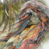 Colours of the Eucalyptus silk scarf