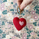 Felt Heart Keychain - Various