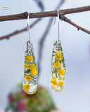 Golden Wattle - Resin Drop Earrings