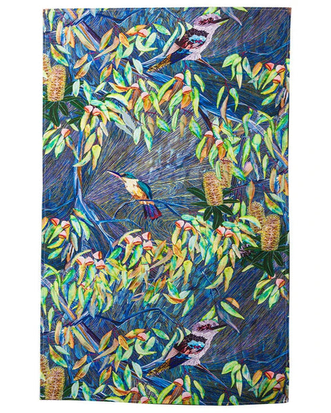 Kookaburra & Kingfisher Tea Towel