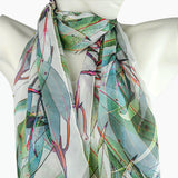 White Avalon silk scarf