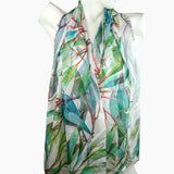 White Avalon silk scarf
