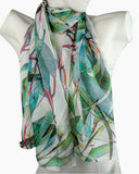 White Avalon silk scarf