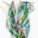 White Avalon silk scarf