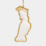 Yellow Crested Cockatoo Hanging Tree Decoration