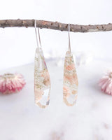 Baby's Breath & Asparagus Fern - Resin Drop Earrings