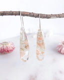 Baby's Breath & Asparagus Fern - Resin Drop Earrings