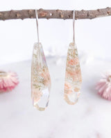 Baby's Breath & Asparagus Fern - Resin Drop Earrings