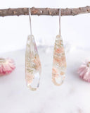 Baby's Breath & Asparagus Fern - Resin Drop Earrings