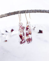 Rose Petal & Gumnut Blossom - Resin Drop Earrings