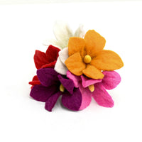 Felt Flowers - Set of 5 - Summer