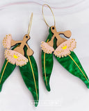 Flowering Gumnut Eucalyptus Dangle Earrings