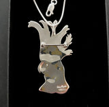 Cockatoo enamel Brooch/Pendant