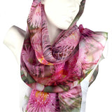 Pink Gum Blossom silk scarf