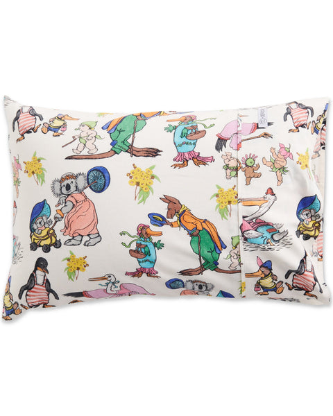 May Gibbs Out and About Flannelette Pillow Case