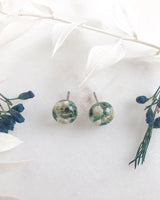 Rice Flowers - Sphere Stud Resin Earrings