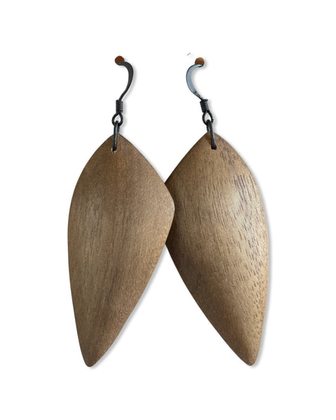 Drop Wood Long Earrings