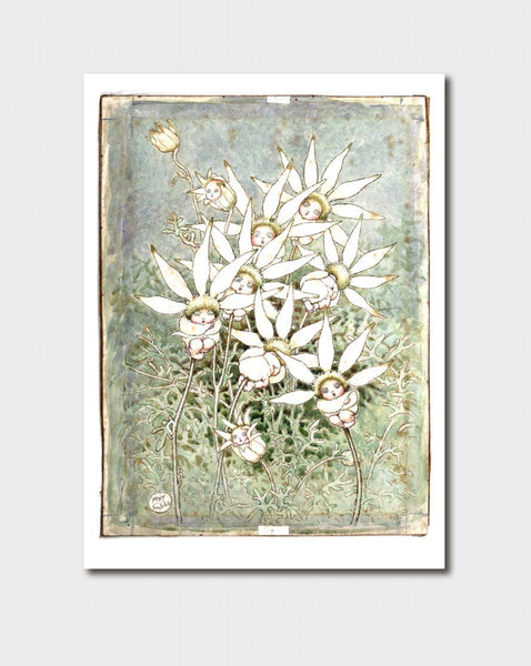 May Gibbs Flannel Flower Babies Card