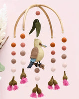 Cot Mobile - Kookaburra with Gum Blossoms