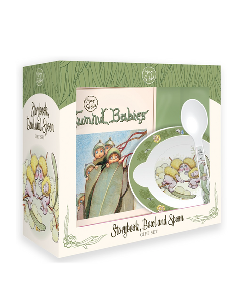 Gumnut Babies Storybook, Bowl & Spoon Gift Set (May Gibbs)